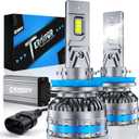 FAHREN Ultra Bright H11 Fog Bulbs,Upgraded 120W 80000LM H8/H9 Bright Lighting Bulb, 6500K Cool White IP68 Waterproof,Quick Installation, Pack of 2