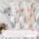 Toddler Ruffle Baby Girls Socks Cute Princess Knit Cotton Lace Top Frilly Infant White Dress Socks