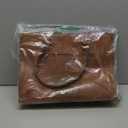 LOVEVOOK Laptop Tote Bag for Women, 15.6 Inch Large Capacity Vintage Leather Work Computer Bag, Business Casual Shoulder Handbag, Dark Brown