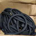 Flexible Garden Hose 75 FT, Ultra Lightweight Water Hoses 75FT w/10 Function Sprayer and 3/4" Brass Fittings, Kink-Free, Sturdy, Abrasion Resistant for Yard, Lawn, Outdoor and Gardening(Black)