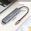 USB C Hub Multiport Adapter, CableCreation 7-in-1 USB C HDMI Hub with 4K 30Hz HDMI, 100W PD, 3 USB 3.0 5Gbps Data Ports, SD/TF Cards Reader for MacBook Pro/Air, iPad Pro, Pixelbook, XPS