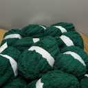 35 Super Bulky Velvet Chenille Yarn for Crocheting - Skein of 200g/7 oz - Ultra Soft Heavy Weight Chunky Knitting Yarn for Baby Blankets, Amigurumi, Home DecorDark Green