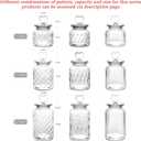 WHJY Set of 2 Airtight Glass Jars Decorative Jars, 32oz Jar of Hearts Cute Cookie Jar Decorative Jars with Lids Candy Jars for Candy Buffet Heart Shaped Lid - Stripes Textured