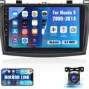 Android 13 Car Stereo for Mazda 3 2009-2013,9 Inch Touchscreen Car Radio Android Head Unit with Mirror Link GPS WiFi Bluetooth FM/RDS Radio SWC Dual USB/AUX-in+Backup Camera[1+32G]