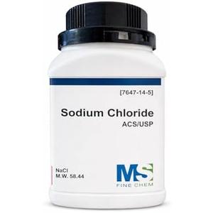 Sodium Chloride ACS Grade – 99% High Purity Crystals, 500 Grams (1.1 lb)