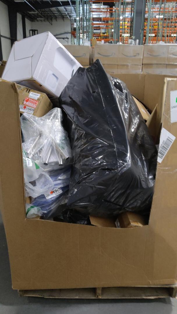 pallet of salvage items