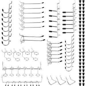 Pegboard Hook 100 Pcs, Heavy Duty Peg Board Hooks fit 1/8"1/4" Pegboards, Pegboard Accessories with Peg Locks for Organizing Various Tools,Peg Board Tool Utility Hooks Pegboard Hook 100 Pcs, Heavy Duty Peg Board Hooks fit 1/8"1/4" Pegboards, Pegboard Accessories with Peg Locks for Organizing Various Tools,Peg Board Tool Utility Hooks