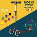 Lifemaster Mini 3-Wheel Kids Scooter with Multi-Color Wheel Lights 4-Height Adjustable Handlebar, Wide Anti-Slip Deck, Child Safety Certified, Boys & Girls Ages 2+ Supports Up to 110 lbs
