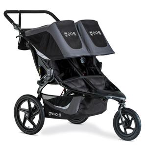 BOB Gear Revolution Flex 3.0 Duallie Double Jogging Stroller, Graphite Black