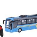 RC School Bus, 8.27 Inches Remote Control City Bus, Simulation All Directions Driving RC Car Electronic Vehicles for Children (Blue)