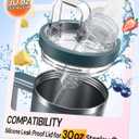 Tumbler Adapter for Stanley to Flavor Cartridge, Compatible with Stanley Quencher H2.0 FlowState Tumblers 30oz&20oz, Adapter to Flavor Cartridge, BPA Free, Food Grade Silicone Leak-Proof (Blue Spruce)