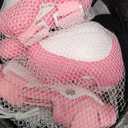 Lamsion Kids Helmet Adjustable for Kids Ages 3-8 Years Old Boys Girls, Toddler Helmet with Protective Sports Gear Set Knee Elbow Pads Wrist Guards for Cycling Skateboard Scooter (Pink)