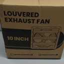 HG Power Upgraded 10 Inch Shutter Exhaust Fan, 647CFM Low Noise Shed Exhaust Fan with Mesh Screen for Basement, Gable, Chicken Coop Ventilation Use, Black