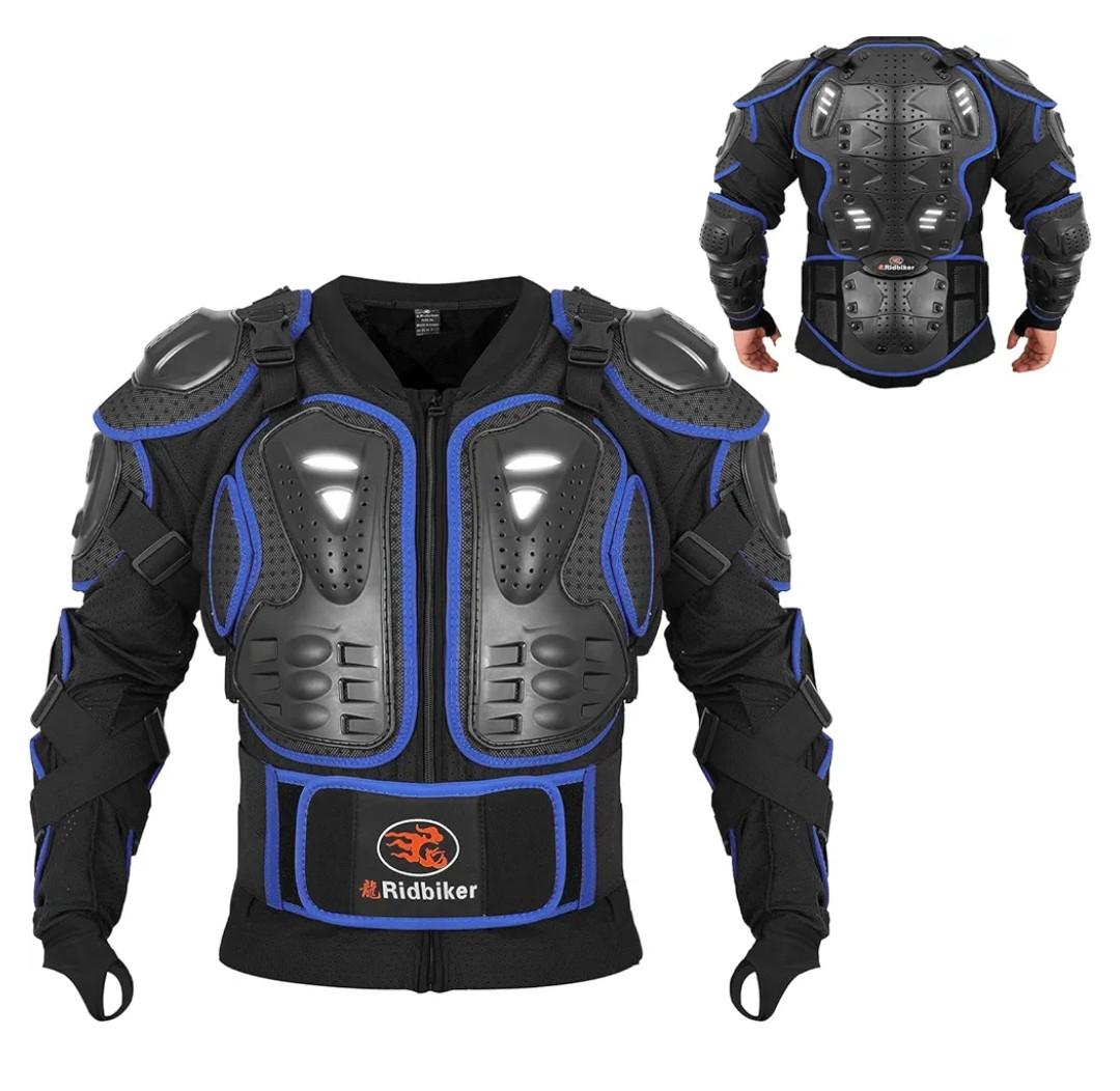 RIDBIKER Motorcycle Jacket Full Body Armor, Chest Protection Dirt Bike Gear for Men Motorcycle Gear Motorcycle Armor Motocross Size S/M