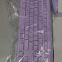 Wireless Keyboard and Mouse Combo, Full Size Silent Ergonomic Keyboard and Mouse, Long Battery Life, Optical Mouse, 2.4G Lag-Free Cordless Mice Keyboard for Computer, Mac, Laptop, PC, Windows(Purple)