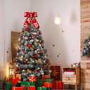 4 Inch Velvet Wired Ribbon 10 Yards Joy Crushed Velvet Christmas Ribbon for Gift Wrapping Christmas Tree Decoration Crafts Wreaths Supplies-Continuous (Red Velvet)