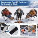 ZENPETIO Oversized Heated Camping Chair with 20000mAh Battery, Footrest