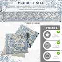 HunnmingRe Chinoiserie Table Runner Blue and White Floral Table Runner Vintage Chinoiserie Decor Spring Decorative Dinner Tablecloth for Home Dining Kitchen Seasonal Party Decor, 12x71 Inch