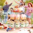 Acrylic Cupcake Stand, Clear Dessert Tower Holder Display with Base for Wedding, Party, Baby Shower, 3 Tier Round, Transparent