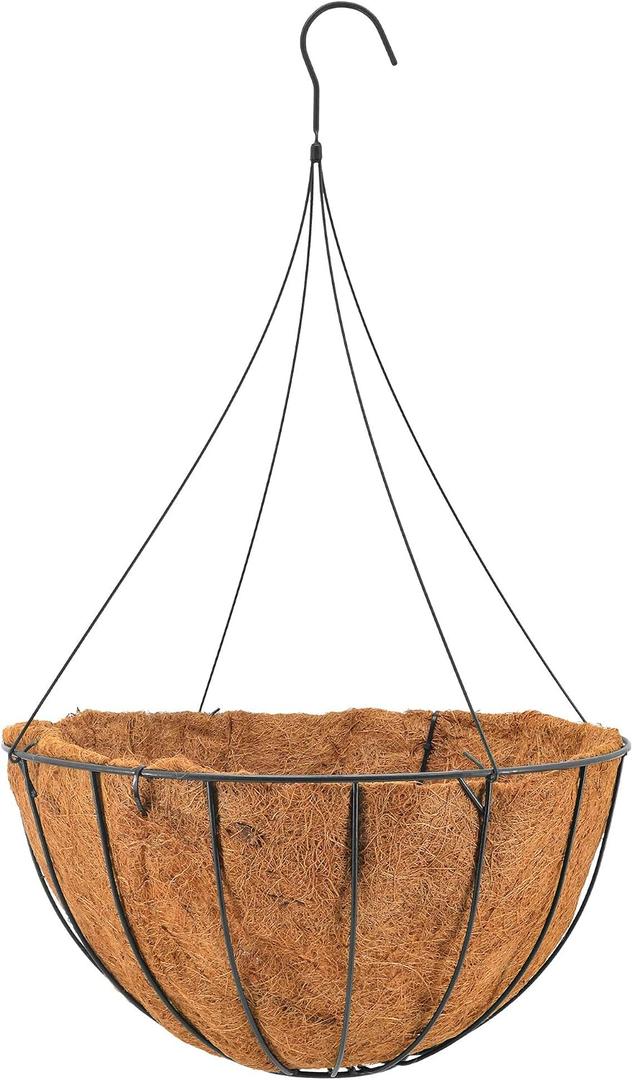 Arcadia Garden Products CB62 Coconut Grower Basket - Black - 18"