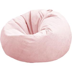 Stuffed Animal Storage Bean Bag Cover Pets Dogs/Cats Lazy Beds. Washable Ultra Soft Corduroy Stuffed for Organizing Plush Toys or Textile, Sack Bean Bag (Dusty Pink)