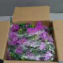 Artificial Flowers for Outdoors, Fake Hanging Flowers for Decoration, UV Resistant Artificial Outdoor Plants, 2 Pcs Artificial Petunias for Outdoors Garden Patio Porch Yard Decoration, Purple