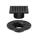 Neodrain 4 inch Drain Grate Kit, Compatible with Schluter Kerdi-Bonding Flange - Shower Floor Drain Kit with Adjustable Collar,304 Stainless Steel Drain Grate Removable, Low Profile(Black)