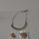 Efulgenz Kundan Necklace Indian Jewelry Kundan Crystal Faux Pearl Necklace Set Bollywood Wedding Choker Necklace Earrings Maang Tikka Bridal Set for Women