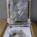 15.8'' Black Gold 8-Light Sputnik Chandelier Modern Industrial Adjustable Hanging Geometric Pendant Light Fixture for Entryway Foyer Stairway Hallway Bedroom Living Room Kitchen Island