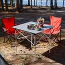 Lightweight Folding Camping Table with Carry BagUltra-Compact Aluminum Table for Picnic, Beach, Traveling, Backyards, BBQ (Color: White), Large