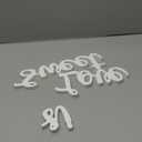 Love Is Sweet Table Decor Hollow Sign Wooden Love Is Sweet Sign for Dessert Table Freestanding Wood Is Wooden Letter Top for Wedding Shelf(White)