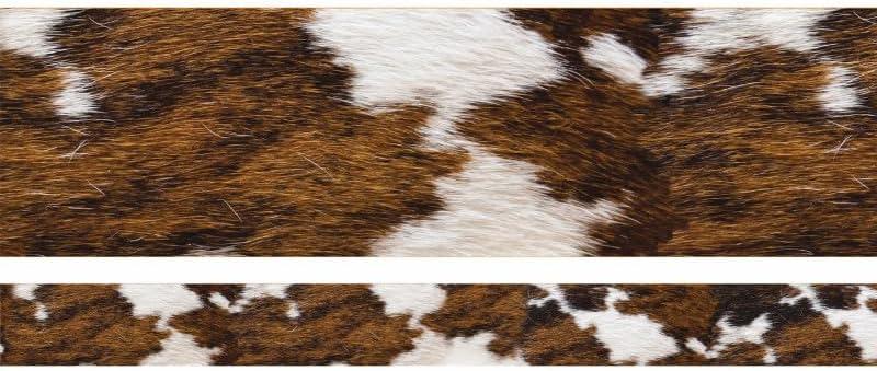 Eureka 846365 Wild Wild West Cowhide Extra Wide Decorative Classroom and Bulletin Board Trim for Teachers, 3.25" Wide with 37 Feet Total, Multicolor, 12 Strips
