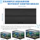 Sieral Aquarium Lids Polycarbonate Greenhouse Panels Canopy with LED Light 29 x 11.38 x 0.12 Inch for 20/29/37 Gallon Without Center Brace Aquariums Cover Fish Tank Lid (Black)