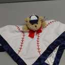 Bearington Lil Slugger Snuggler Plush Baseball Lovey - 15" Soft Velour and Satin Baby Security Blanket for Boys - Cute Baseball-Themed Stuffed Animal Lovey, Infant Snuggle Toy