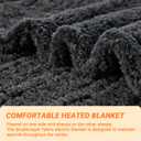 Heated Blanket Heated Throw, Electric Blanket 50"x60" Heating Blanket with 8 Hours Auto Off 10 Fast Heating Levels Machine Washable Sherpa Heated Blanket with Overheating Protection