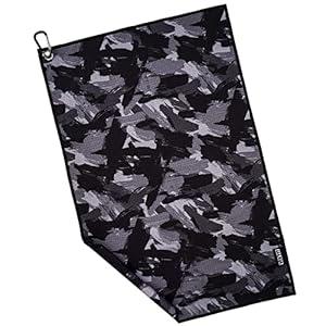 VIXYN Golf Towel for Golf Bags - Cool Universal Golf Towels for Men and Women - Golfing Bag Accessories to Match Head Covers (B(Black Brush) 