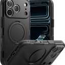 Ringke Alles for iPhone 17 Pro Max Case, [Compatible with MagSafe] Shockproof Cover with 360° Rotating Kickstand, Powerful Magnet Camera Control Capture Button - Black