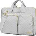 Lacdo 360 Protective Laptop Shoulder Bag, 14 inch Computer Bag for 14 inch New MacBook Pro M4/M3/M2/M1 Chips Pro Max A3112 A3401 A3185 A2918 A2992 A2779 A2442 2024-2021 Messenger Bag, Space Gray