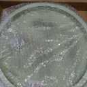KULEDM Handmade Wooden Decorative Tray, Small Beaded Coffee Table Tray Decor, Sage Round Serving Tray for Coffee Table, Dining Room Table Entryway and Living Room Table