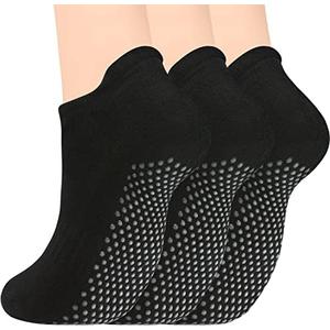 Olreco Grip Socks for Women Men Pilates Yoga Socks for Women Non Slip Stockings Womens Barre Sock Gripper Hospital Sock Adult