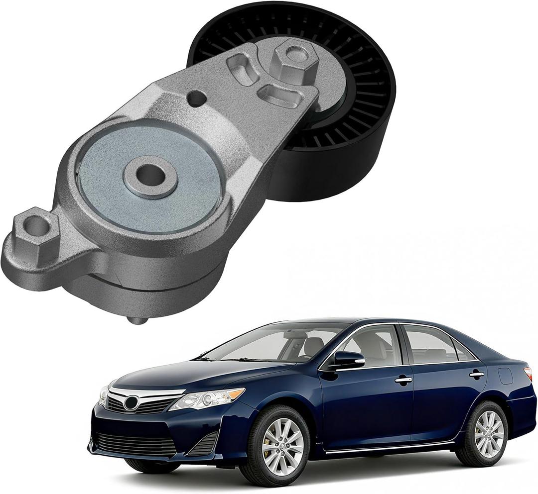 39106 Belt Tensioner Assembly Compatible with Toyota Camry 2012-2017, RAV4 2009-2018, Venza 2009-2015, Sienna 2011-2013, Highlander 2009-2019, Lexus NX300h Replaces# 1662036010