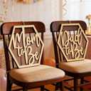 2PCS Wood Baby Shower Chair Signs,Mom to Be and Dad to Be Baby Shower Party Decorations,First Time New Mom Dad Gifts,Birthday/Gender Reveal Party Supplies Decorations