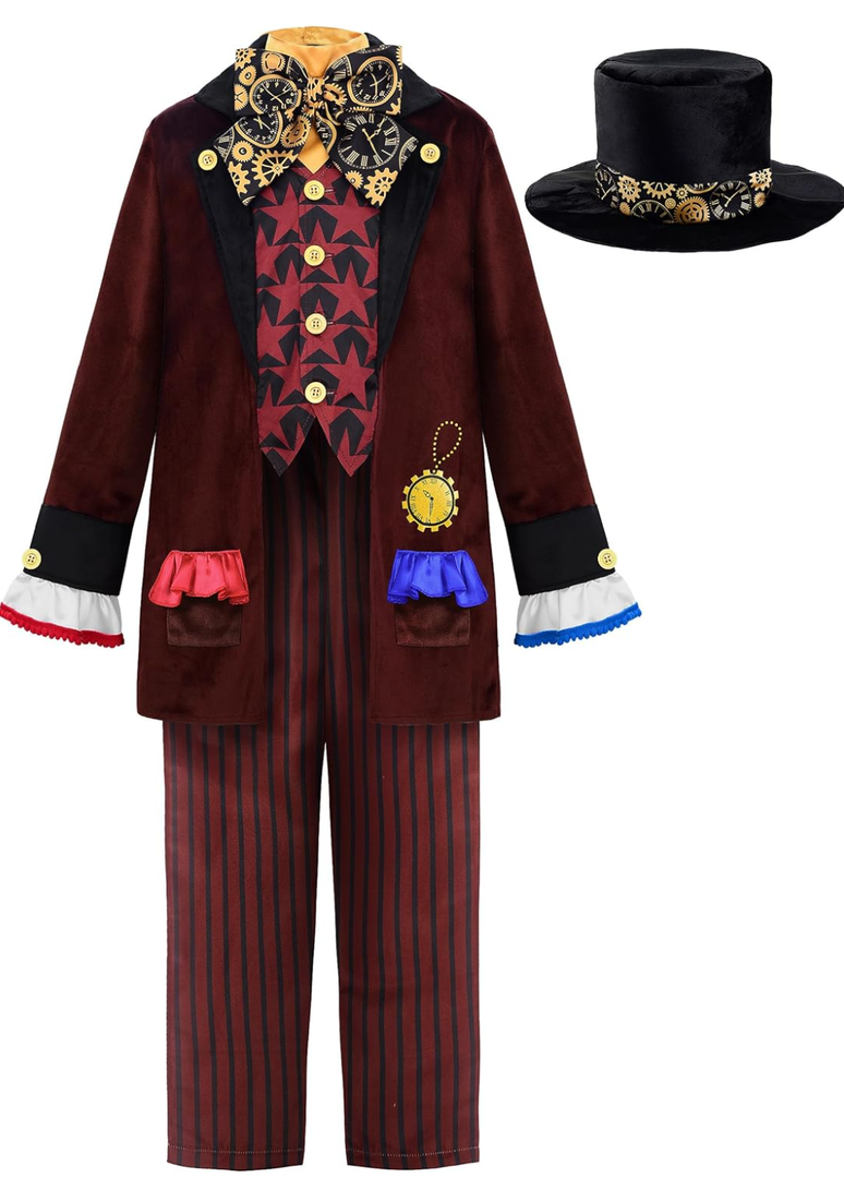 ReliBeauty Kids Halloween Costume Boys Character Cosplay Outfit for World Book Day, 150