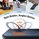 TORRAS Q3 Spin Magnetic 360 Stand for Google Pixel 10 Pro Case / 10 Case, Fit for Magsafe, 4X Military Grade Protection, Shockproof Pixel 10 Pro Phone Case with Stand, Translucent Black