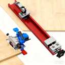 Circular Saw Guide Rail Fits 7.5" Saw Base,Aluminum Adjustable Cutting Machine Base Guide for Woodworking,Clamp Saw GuideCircular Saw Milling Positioning Clamp Precision Wood Cutting Guide