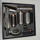 8 in 1 Hair Styler & Hair Dryer Brush Curler, High-Speed Negative Ionic Foldable Hair Dryer Fast Drying, Multi Professional Hot Air Styler for Curling Volumizing Straightening Styling(Grey)