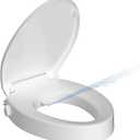 Hibbent Elongated Padded Toilet Seat with Bidet, Raised Toilet Seat