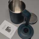 Small Electric Kettles Stainless Steel for Boiling Water, 0.6L Travel Mini Hot Water Boiler Heater, Double Wall Cool Touch Portable Kettle (White)