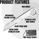 2 x Folding Pocket Knife with 10 replacement blades, EDC Utility Knife for Camping and work