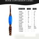 Wooden Ergonomic Soft Handle Crochet Hooks – Comfortable & Eco-Friendly Crochet Hooks - Epoxy Resin Crochet Hook Knitting Needle Weave Yarn Craft.(4mm)